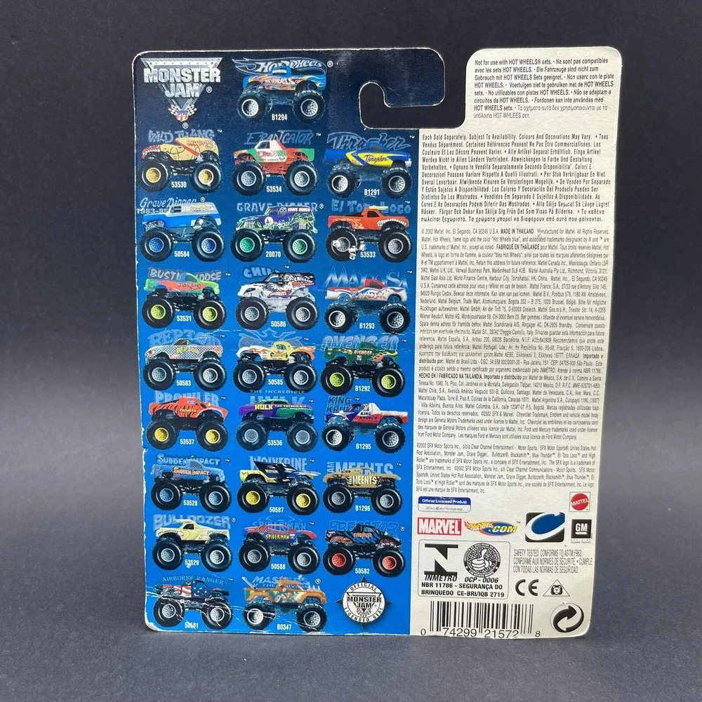 Hot Wheels Monster Jam Monster Truck Thrasher Pickup 4x4 Blue Diecast 1/64 Scale